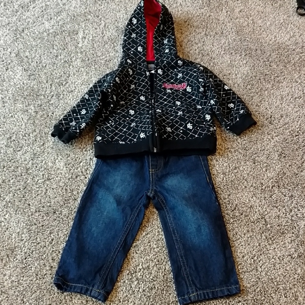 DKNY jeans and South Pole jacket 18 mo